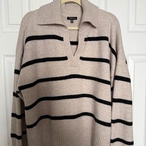 Dynamite knit vneck striped sweater xl